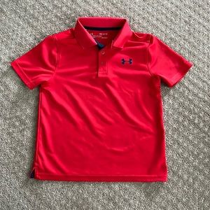 Boys Under Armour heat gear golf shirt
